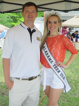 Michael Butler on-location at Children's Harbor with Alabama Teen USA Lorin Holcombe 